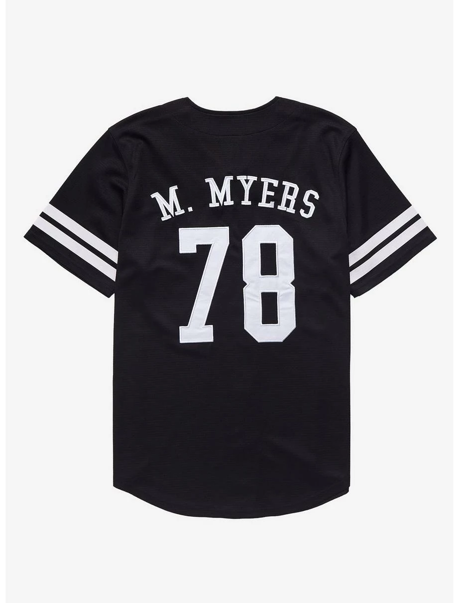 Horror Halloween Haddonfield Slashers Michael Myers Baseball Jersey - BoxLunch Exclusive 2 Horror Halloween Haddonfield Slashers Michael Myers Baseball Jersey - BoxLunch Exclusive - Image 2