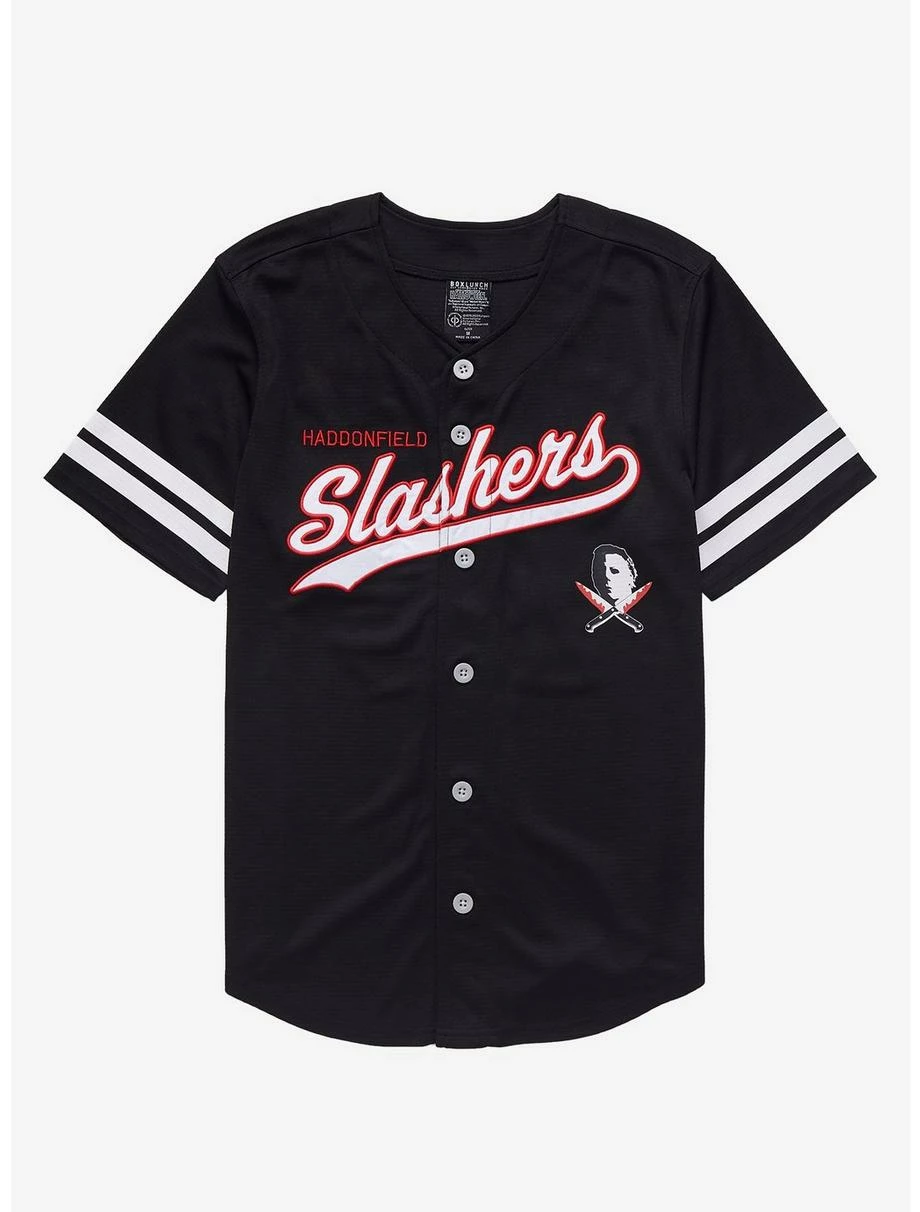 Horror Halloween Haddonfield Slashers Michael Myers Baseball Jersey - BoxLunch Exclusive 1 Horror Halloween Haddonfield Slashers Michael Myers Baseball Jersey - BoxLunch Exclusive
