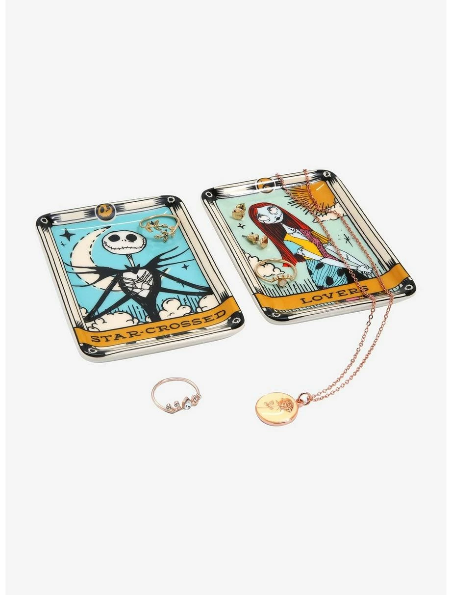 Horror Disney The Nightmare Before Christmas Jack Skellington & Sally Tarot Card Trinket Tray Set 1 Horror Disney The Nightmare Before Christmas Jack Skellington & Sally Tarot Card Trinket Tray Set