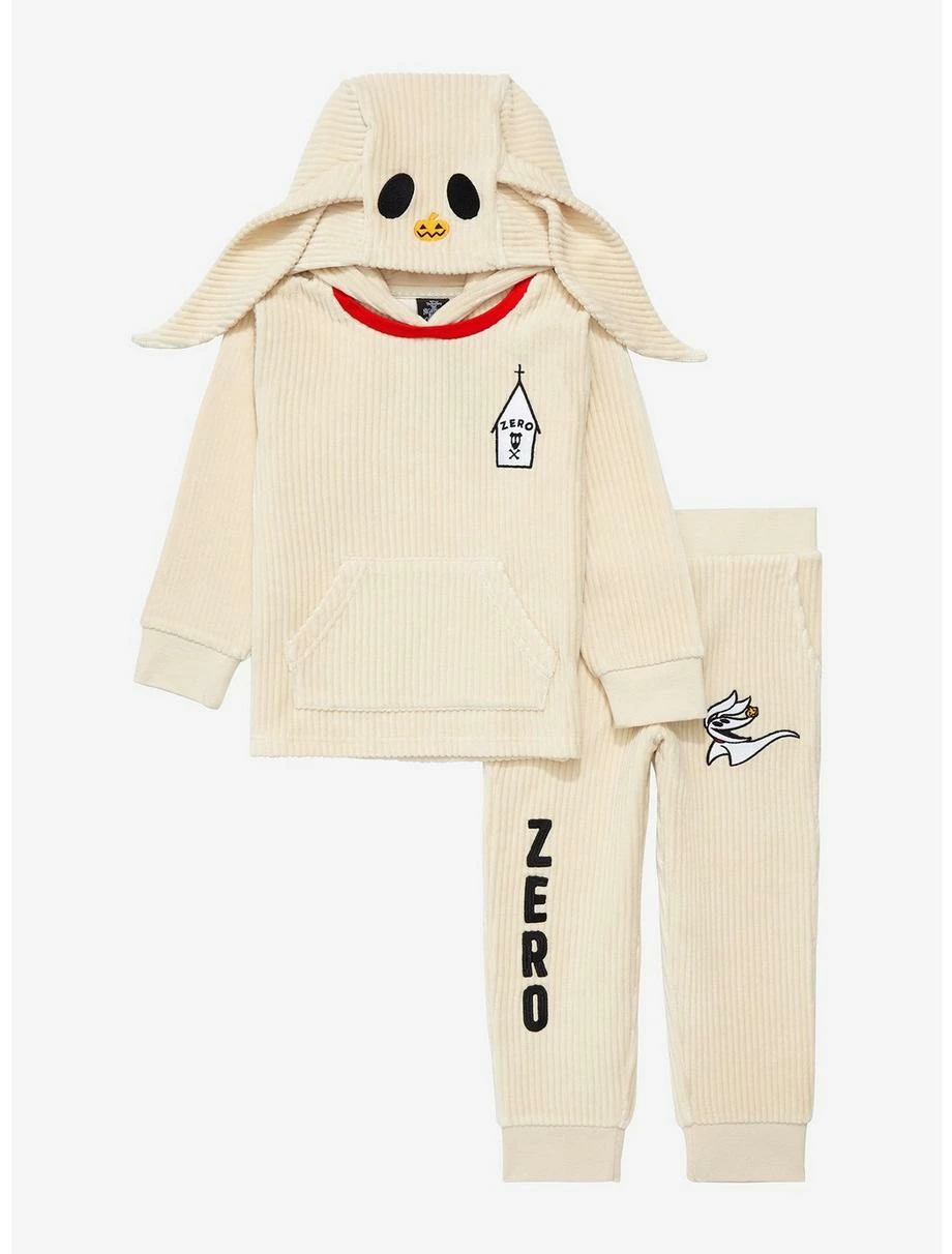 Horror Disney The Nightmare Before Christmas Zero Corduroy Eared Toddler Hoodie - BoxLunch Exclusive 3 Horror Disney The Nightmare Before Christmas Zero Corduroy Eared Toddler Hoodie - BoxLunch Exclusive - Image 3