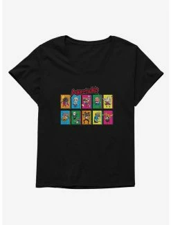 Anime Aggretsuko Character Panels Womens T-Shirt Plus Size