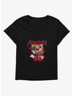 Anime Aggretsuko Screaming Lyrics Womens T-Shirt Plus Size
