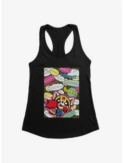 Anime Aggretsuko Fighting Words Womens Tank Top