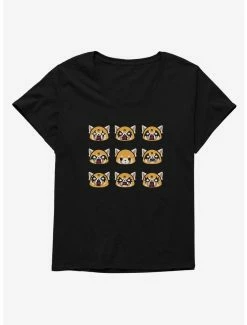 Anime Aggretsuko Metal Emotions Womens T-Shirt Plus Size