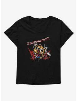 Horror Aggretsuko Metal Guitar Rock & Roll Womens T-Shirt Plus Size
