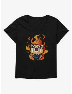 Anime Aggretsuko Metal Rage Womens T-Shirt Plus Size