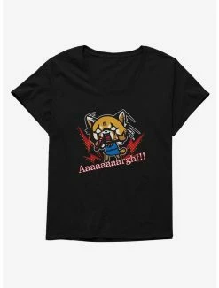 Horror Aggretsuko Metal Raging Womens T-Shirt Plus Size