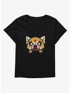 Horror Aggretsuko Metal Rock & Roll Womens T-Shirt Plus Size