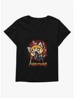 Anime Aggretsuko Metal Rockin' Out Womens T-Shirt Plus Size