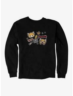 Anime Aggretsuko Metal Gig Stickers Sweatshirt