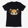 Anime Aggretsuko Metal Headphones Womens T-Shirt