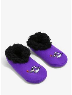 Horror Disney The Nightmare Before Christmas Zero Embroidered Fleece Slipper Socks - BoxLunch Exclusive