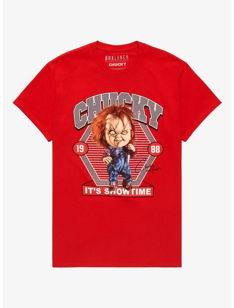 Horror Child's Play Chucky Baseball Caricature T-Shirt - BoxLunch Exclusive 1 Horror Child's Play Chucky Baseball Caricature T-Shirt - BoxLunch Exclusive