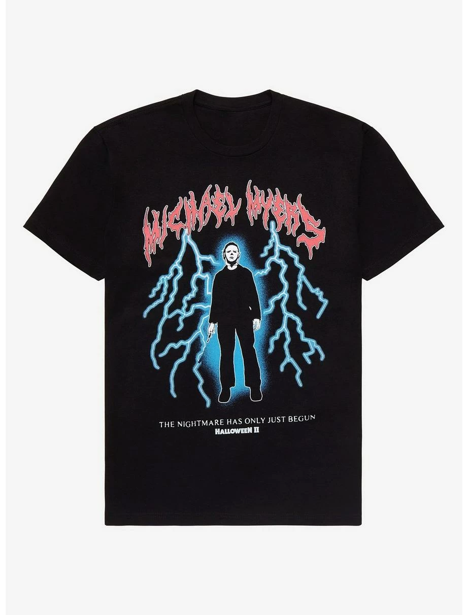 Horror Halloween II Michael Myers Lightning Portrait T-Shirt - BoxLunch Exclusive 1 Horror Halloween II Michael Myers Lightning Portrait T-Shirt - BoxLunch Exclusive