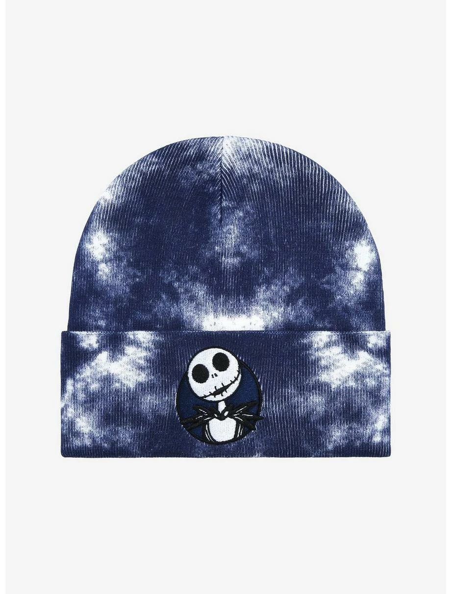 Horror Disney The Nightmare Before Christmas Jack Skellington Tie-Dye Cuff Beanie - BoxLunch Exclusive 1 Horror Disney The Nightmare Before Christmas Jack Skellington Tie-Dye Cuff Beanie - BoxLunch Exclusive