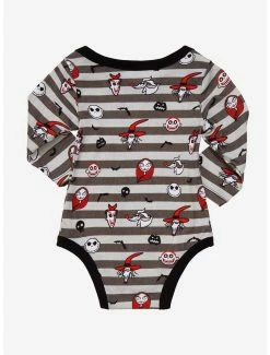 Alternative view of Horror Disney The Nightmare Before Christmas Faces Infant One-Piece - BoxLunch Exclusive