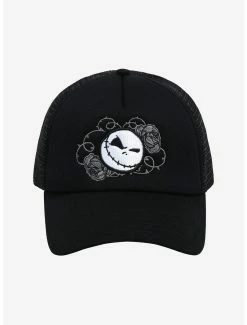 Horror Disney The Nightmare Before Christmas Jack Skellington & Roses Trucker Cap - BoxLunch Exclusive