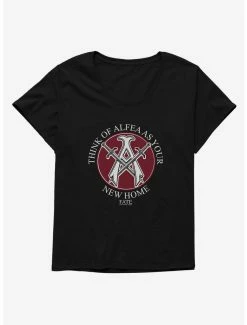 Cartoons Fate: The Winx Saga Alfea Speckled Logo Womens T-Shirt Plus Size