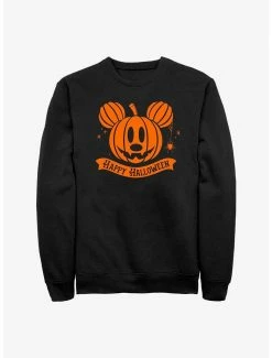 Cartoons Disney Mickey Mouse Pumpkin Head Sweatshirt