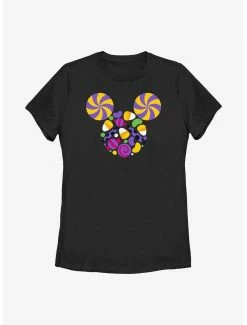 Cartoons Disney Mickey Mouse Candy Fill Womens T-Shirt