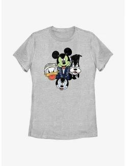 Cartoons Disney Mickey Mouse & Friends Halloween Heads Womens T-Shirt