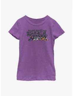 Cartoons Disney Mickey Mouse & Friends Happy Haunting Shadows Youth Girls T-Shirt