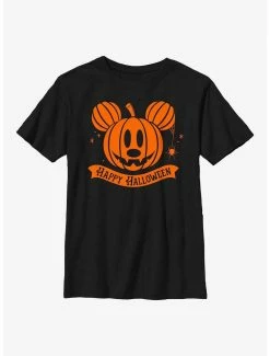 Cartoons Disney Mickey Mouse Pumpkin Head Youth T-Shirt