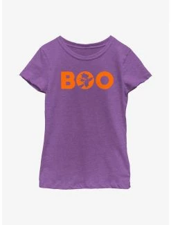 Cartoons Disney Minnie Mouse Boo On A Broomstick Youth Girls T-Shirt
