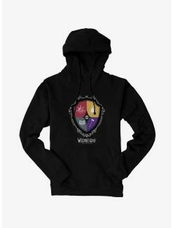 Horror Wednesday Nevermore Academy Crest Icons Hoodie