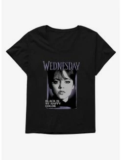 Horror Wednesday Black Is My Happy Color Womens T-Shirt Plus Size