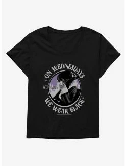 Horror Wednesday Cello We Wear Black Womens T-Shirt Plus Size