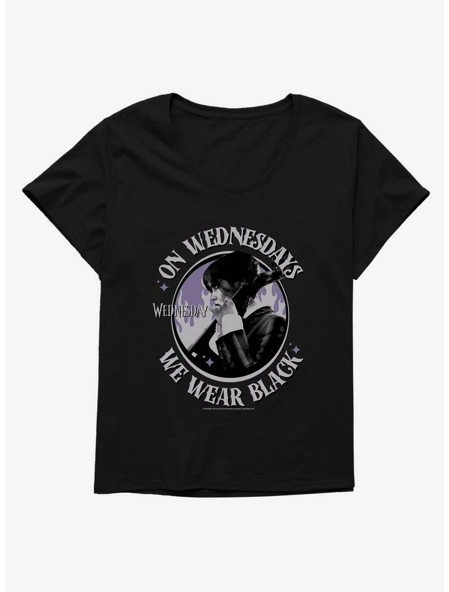 Horror Wednesday Cello We Wear Black Womens T-Shirt Plus Size 1 Horror Wednesday Cello We Wear Black Womens T-Shirt Plus Size