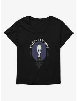Horror Addams Family Movie I'm Happy Inside Womens T-Shirt Plus Size