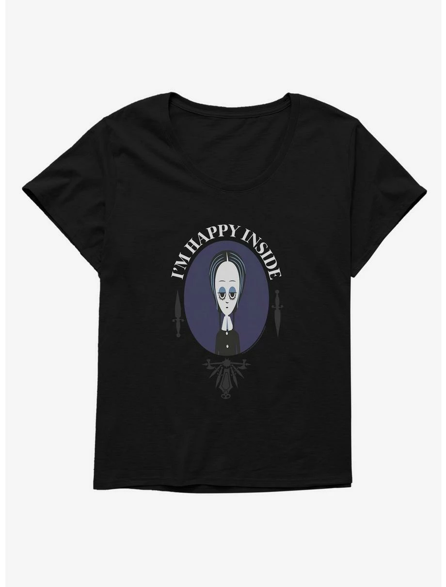 Horror Addams Family Movie I'm Happy Inside Womens T-Shirt Plus Size 1 Horror Addams Family Movie I'm Happy Inside Womens T-Shirt Plus Size