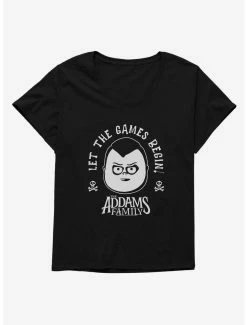 Horror Addams Family Movie Let The Games Begin Womens T-Shirt Plus Size