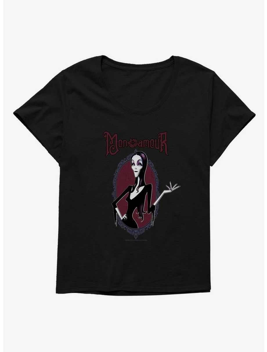 Horror Addams Family Movie Mon Amour Womens T-Shirt Plus Size 1 Horror Addams Family Movie Mon Amour Womens T-Shirt Plus Size