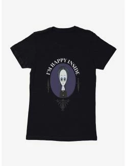 Horror Addams Family Movie I'm Happy Inside Womens T-Shirt