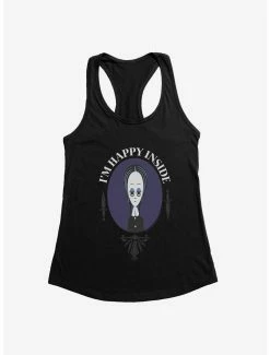 Horror Addams Family Movie I'm Happy Inside Womens Tank Top